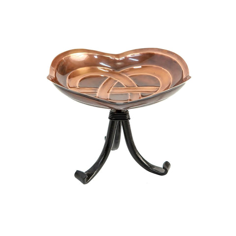 Oakestry Dara Knot Tripod Stand Birdbath Antique Copper Finish Outdoor Garden Decorative Wildlife Water Bowl Yard Patio Lawn Accent