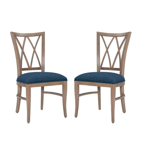 Linon Andes Chair Natural Blue