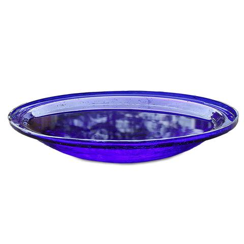 Achla Designs Crackle Glass Bowl, 14-in, Cobalt Blue