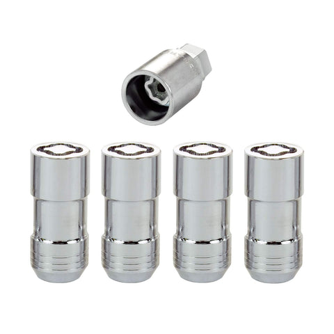 MCGARD 24210 Chrome Cone Seat Wheel Locks (M14 x 1.5 Thread Size) - Set of 4