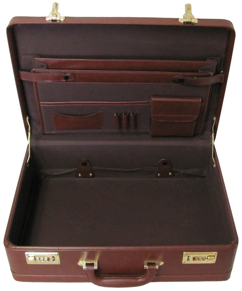 Amerilether Large Expandable Faux Leather Attachè Case (#2894-8)