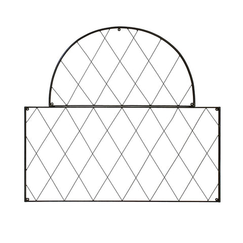 Achla Designs FT-54 Oxfordshire Wrought Iron Garden Wall Lattice Trellis, Black