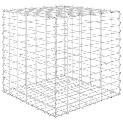 vidaXL Cube Gabion Raised Bed, Steel Wire Gabion Baskets for Outdoor, Metal Gabion Planter for Stones, Rustproof and Weather-Resistant, 23.6"x23.6"x23.6"