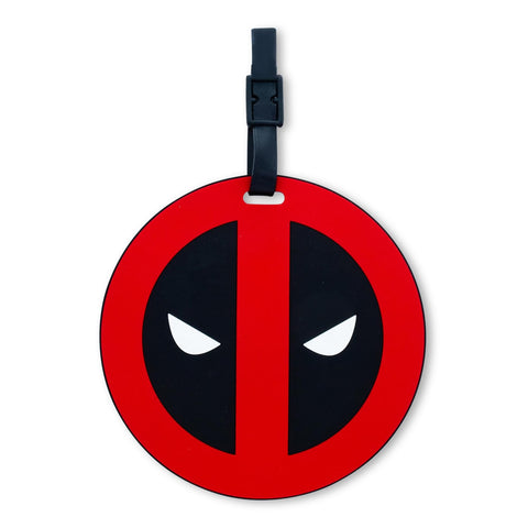 Silver Buffalo Marvel's Deadpool Logo Suitcase ID Luggage Tag and Suitcase Label