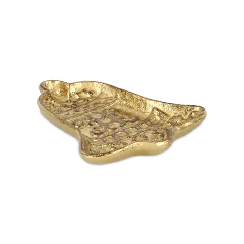 Christmas Bell Cast Iron Gold Catchall Tray