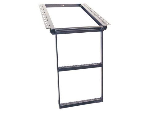 Buyers Products 5232001 Stainless Steel 2 Rung Retractable Truck Step, Corrosion Resistant Non Slip Truck Bed Ladder for Trucks, Trailers, Semis, Slide In Storage, Bolt On or Weld On Install
