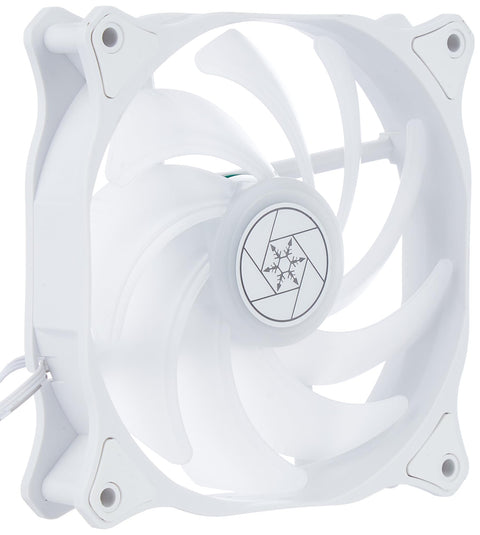 SilverStone Technology Air Blazer 120RW, PWM, ARGB, 120mm, White Frame, Translucent Fan Blades, Hydro Bearing, SST-AB120RW-ARGB
