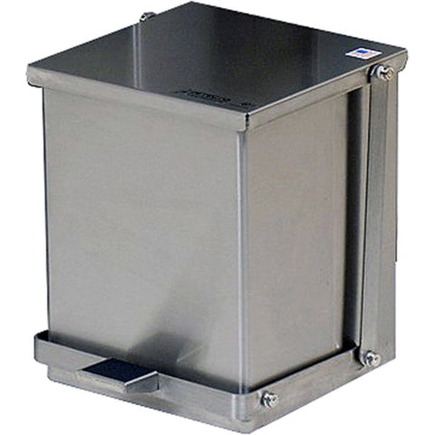 Step-On Can, 16 Qt, Stainless Steel