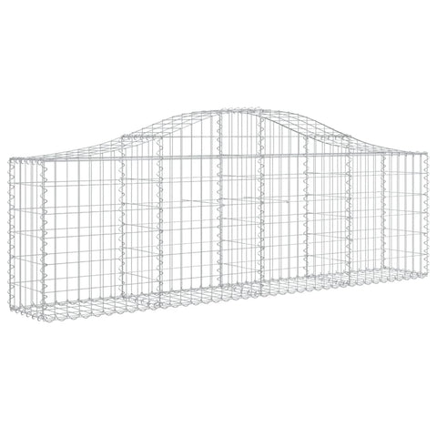 vidaXL Gabion Basket 2 Pcs, Arched Gabion Basket for Outdoor Garden Patio Balcony, Outdoor Garden Gabion Retaining Wall, Galvanized Iron