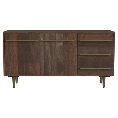 Oakestry Keavy Acacia Wood Console Table in Dark Brown, Modern Entryway Accent Table with Sturdy Frame, Natural Wood Grain, Display Shelf & Versatile Hallway, Living Room or Office Storage