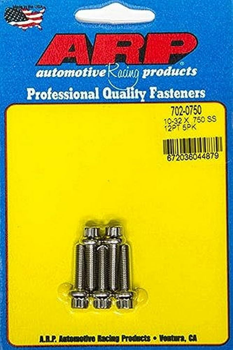 ARP 702-0750 Bolt Kit (S/S -12pt (5pk)10-32 x .750)