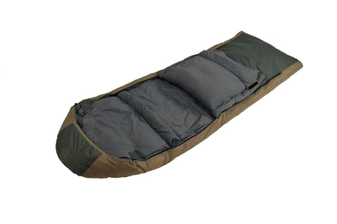 Kamp-Rite Outfitter Zero Degree Down Fill Sleeping Bag Duck Down lite Weight Packable 4 Season Sleeping Bag Comfortable Warm Hooded Oversized Camping Hunting Fishing