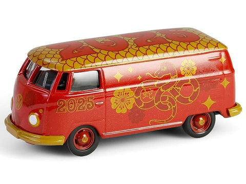 Van Chinese Zodiac 2025 Year Red with Graphics Hobby Exclusive Series 1/64 Diecast Model Car by Greenlight GL30531