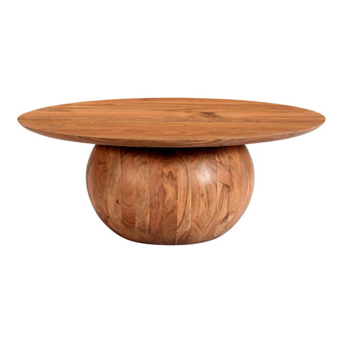 Moe's Home Collection Bradbury Circular Wood Coffee Table in Natural
