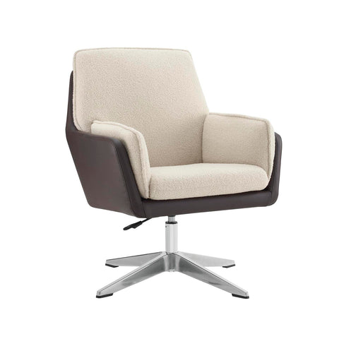 Linon Marion Swivel Accent Chair Brown Natural