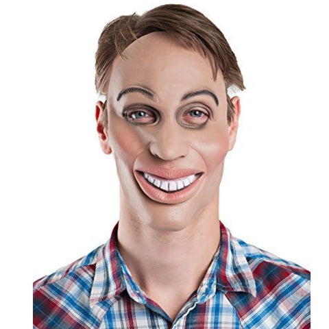 HMS Latex Rubber Creepy Male Eradicate Mask- One Size, 8.5" x 7"