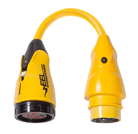 Marinco P503-30 EEL Pigtail Adapter, 50A 125V Male to 30A 125V Female