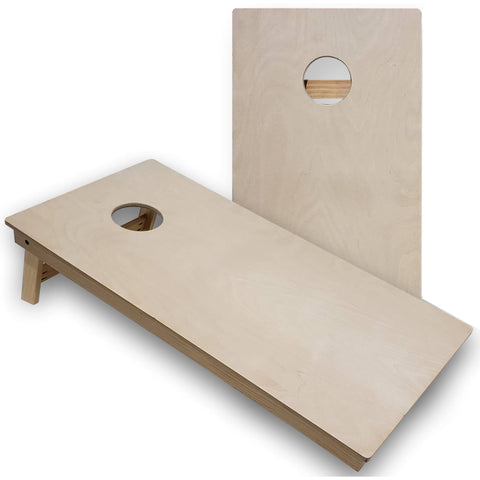 Skip's Garage Plain Unfinished All-Weather Cornhole Boards - PVC - Include Edge Lights