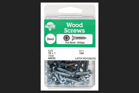 Hillman No. 8 x 3 in. L Phillips Flat Head Zinc-Plated Steel Wood Screws 25 pk