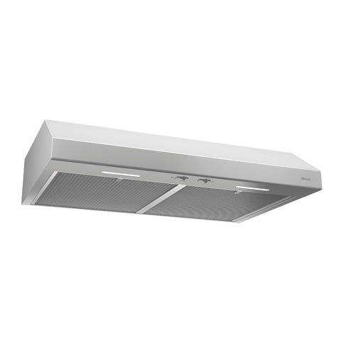 Broan-NuTone BCSEK124WW Energy Star Certified Glacier Series 2 Under-Cabinet, 300 Max Blower CFM, 1.5 Sones Range Hood, 24-Inch, White