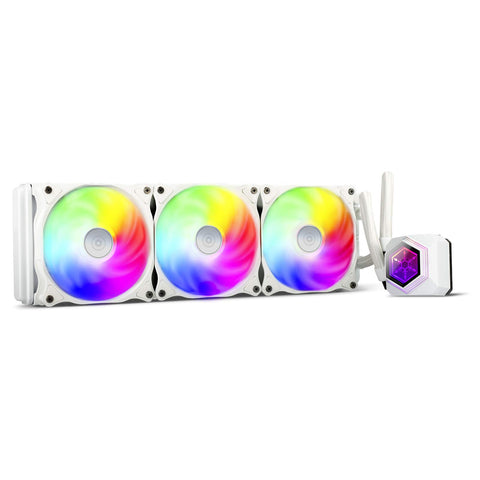 AIO CPU liquid cooling/White/ARGB/Triple 120mm PWM fan/MCT pump/Support Intel LGA 1700