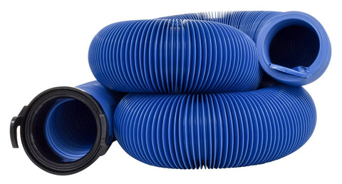Valterra D04-0121 20' Blue Standard Bulk Quick Drain with Straight Hose Adapter, ( 1 fitting end only)