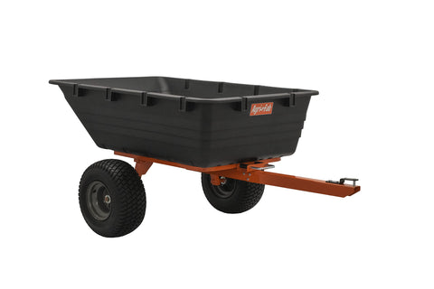 Agri-Fab 45-0579 1,000 lb Tow Behind Poly Dump Cart, 17 CU. FT.; Lawn & Garden Cart/Trailer for Riding Lawn Mowers, 18" x 8.5" All-Terrain Pneumatics Tires, Easy to Use Dumping Mechanism