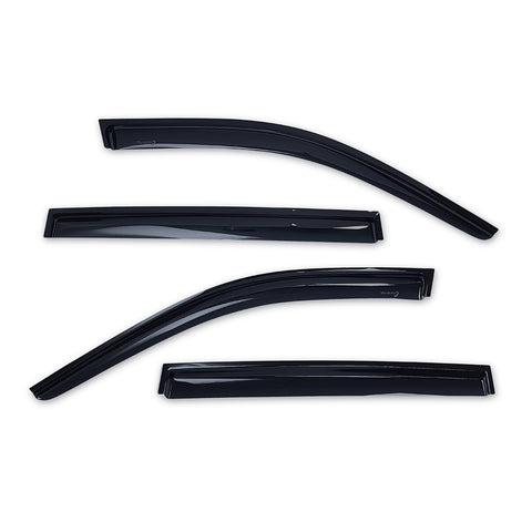 TrailFX Acrylic Rainguards Fits 2022-2025 Jeep Grand Low Profile Tape-On Smoke Window Vents Cherokee Outside Channel Mount Set of 4 Rainguard Window Vents TrailFX 4334H