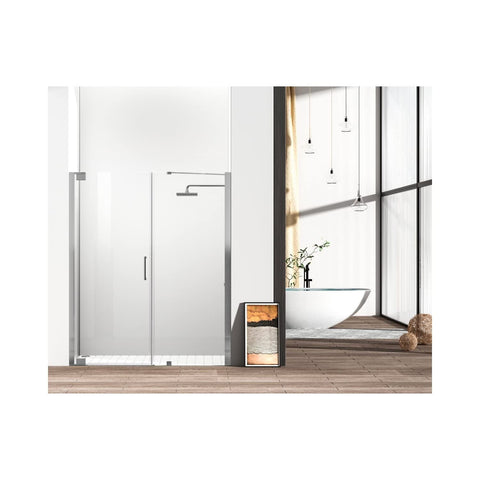 Elegant Kitchen and Bath Carson Semi-Frameless Aluminum Shower Door in Nickel