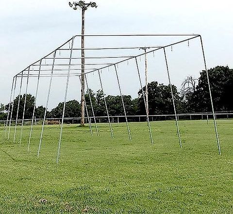 Cimarron Sports Outdoor Practice 70x12x12 1-1/2" Batting Cage Frame Corners - 10 Poles Not Included