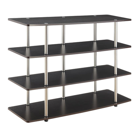 Convenience Concepts Designs2Go No Tools XL Highboy 4-Tier TV Stand 47.25" - Entertainment Center for TVs up to 55 Inches, Modern TV Console with Shelves for Living Room, Family Room, Espresso