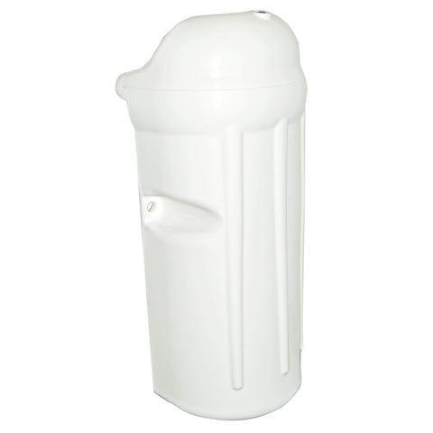 Taylor Made 7" x 17" White Dock Post Bumper with Inflation Valve, Slides Over 1.5" Dock Pipe, Protects Boats, Made in the USA - 2020108507