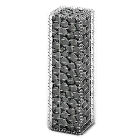 vidaXL Gabion Basket - Galvanized Steel Construction, 39.4"x11.8"x11.8", Weather-Proof, Rust-Proof, High Load Capacity, Quick & Easy Assembly, Ideal for Landscaping Design