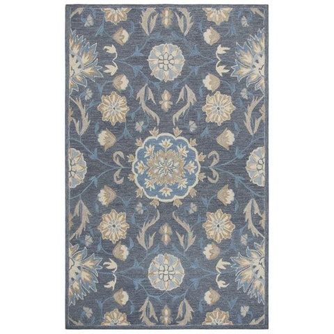 Rizzy Home Alora Decor Cascade 10' x 13' Floral Dk Gray/Blue Gray/Tan/Coco/Gray Area Rug