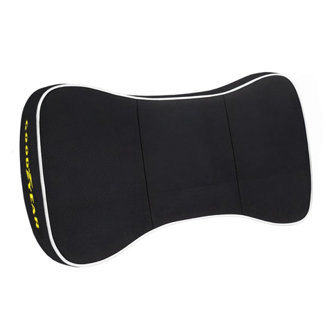 Goodyear Car Neck Pillow, Soft Memory Foam Headrest Pillow for Driving, Ergonomic Car Seat Headrest Cushion with Adjustable Strap, Breathable & Removable Cover, Neck Pain Relief, Black