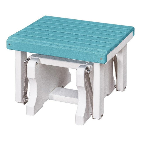 American Furniture Classics Gliding Ottoman in Aruba Blue/White