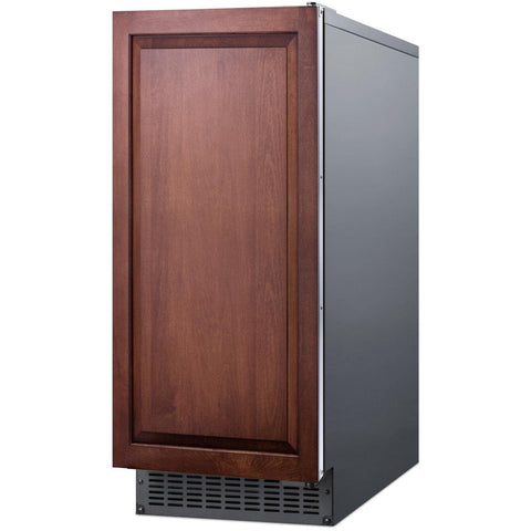 Summit Appliance BIM68OSGDRIF 62 lb. Clear Outdoor Icemaker; Panel-Ready Door (Panel Not Included); Commercially Approved; 0.98 cu.ft Capacity; 115 V AC/60 Hz; Stainless Steel Cabinet; Frost-Free