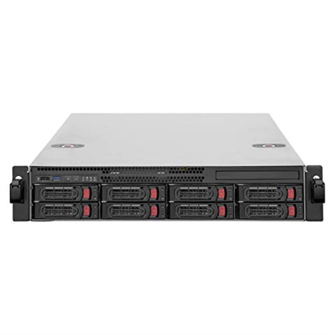 Silverstone Technology RM22-308 Silverstone 2U 8-Bay 2.5" / 3.5" HDD/SSD rackmount Storage Chassis with Mini-SAS HD SFF-8643 12 Gb/s Interface