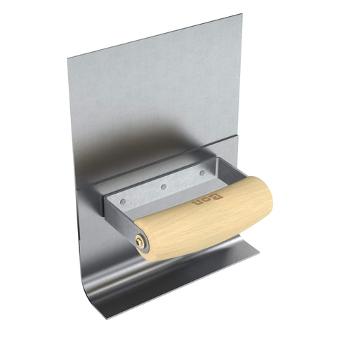 Bon 82-788 Stainless Steel Ultra Smooth Base Tool with Wood Handle - 3/4-In Radius 8-In Lip