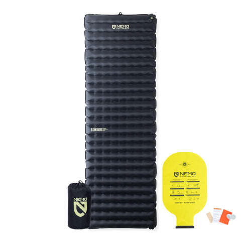 NEMO Equipment Tensor Extreme Sleeping Pad-Black/Birch Bud/Citron-Long Wide