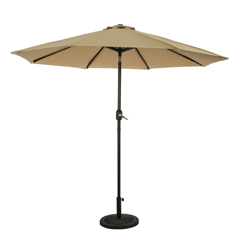 Island Umbrella Mirage 9-ft Octagon Market Umbrella with Auto-Tilt,Champagne,NU6844