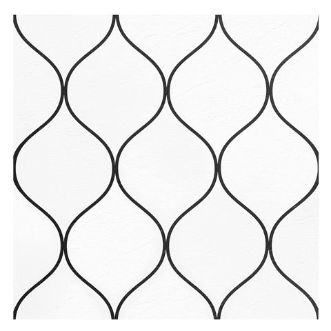 Retro Self Adhesive 12-Inch Vinyl Floor Tiles, 20 Tiles - 12" x 12", Scallop Pattern - Peel & Stick, DIY Flooring for Kitchen, Dining Room, Bedrooms & Bathrooms by Achim Home Decor