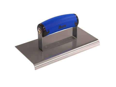 Bon 62-457 8-Inch by 4-Inch Stainless Steel Concrete Sidewalk Edger with 3/8-Inch Radius and 1/2-Inch Deep Comfort Grip Handle