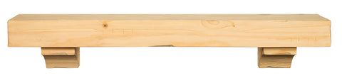 Pearl Mantels 412-48 Shenandoah Pine 48-Inch Fireplace Mantel Shelf, Unfinished