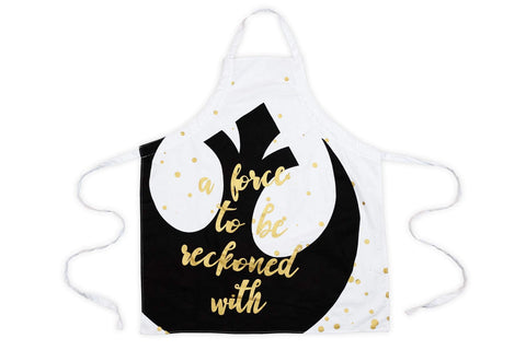 STAR WARS Rebel A Force To Be Reckoned With Adult Apron - White Cookware Accessory Gift - Novelty Chef Item For Outdoor Grilling, Cooking, Baking, And Bbq - Licensed Disney Merchandise