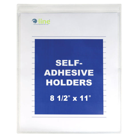 C-Line Self-Adhesive Shop Ticket Holders, 8.5 x 11 Inches, Clear, 50 per Box (70911)