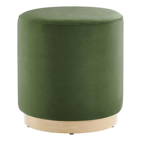 Modway 16" Round Performance Velvet Upholstered Upholstered Ottoman