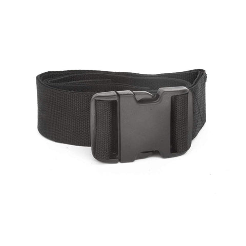 Kemp One Piece Spineboard Strap with Plastic Buckle, Black