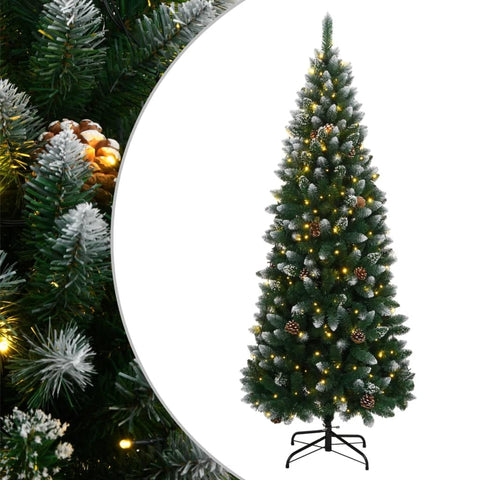 vidaXL Artificial Christmas Tree with 300 LEDs 210 cm, Artificial Christmas Tree, Real Looking Christmas Tree, Christmas Decoration