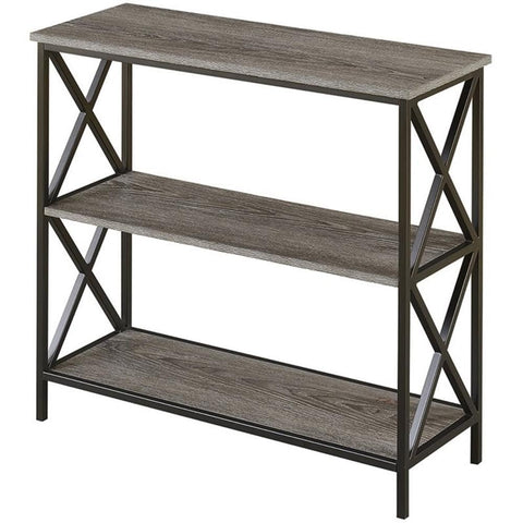 Convenience Concepts Tucson 3 Tier Bookcase, Weathered Gray